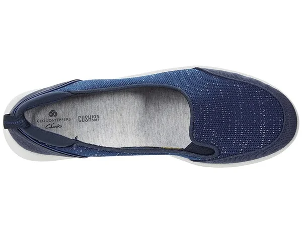 Clarks Adella Blush Women's Shoes Navy Textile : 6 B - Medium