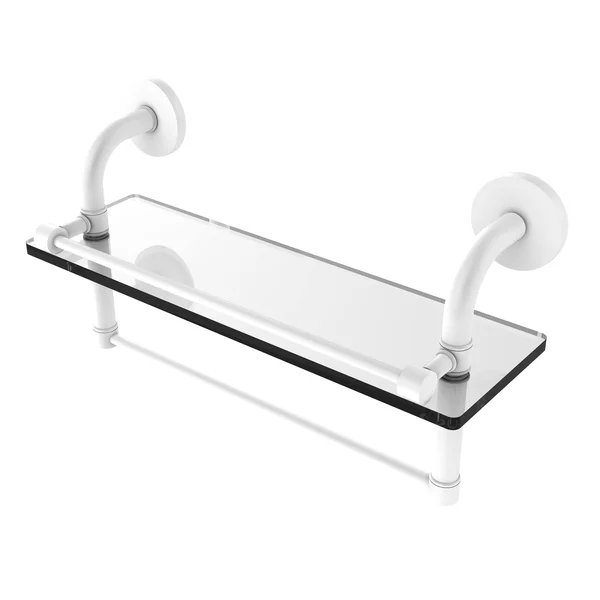Allied Brass Remi Collection Gallery Glass Shelf with Towel Bar - Satin Brass - 22 inch