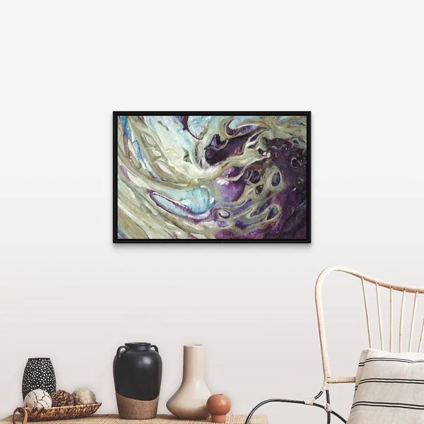 Fantasea Black Float Frame Canvas Art - 36 x 24