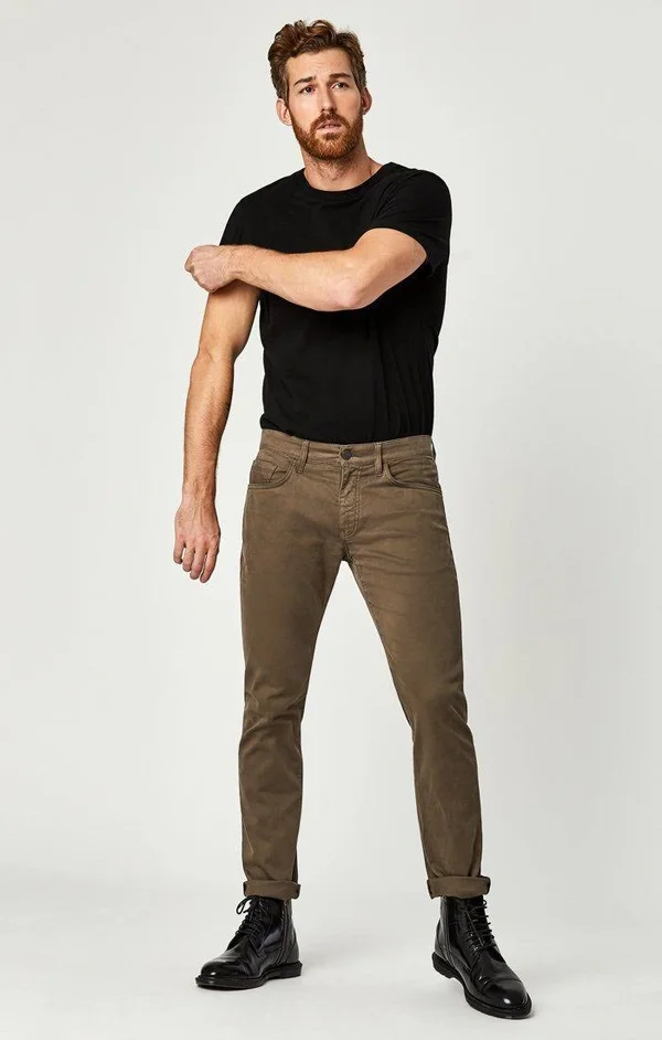 Mavi Men's Zach Straight Leg in Morel Sateen Twill, Men's Jeans