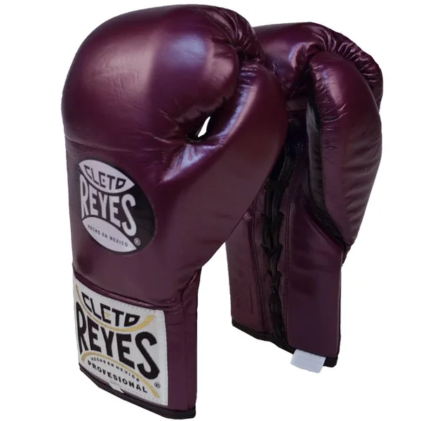 Cleto Reyes Official Lace Up Competition Boxing Gloves - Purple