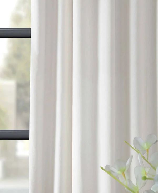 Half Price Drapes VPCH-120601-108 Signature Blackout Velvet Curtain - Ivory, 50 x 108