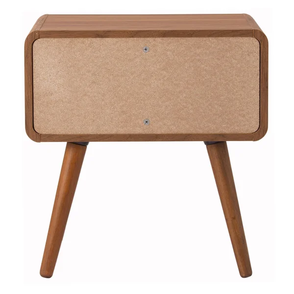 New Pacific Direct Wilson Slat Side Table, Walnut
