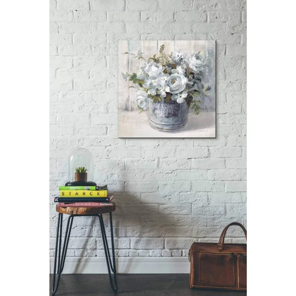 Epic Graffiti &Garden Blooms I Blue Crop& by Danhui Nai, Canvas Wall Art, 26x22x26x22