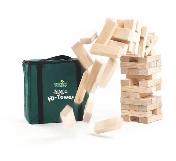 Garden Games Jumbo Hi-Tower Giant Tumbling Tower Game with Storage Bag