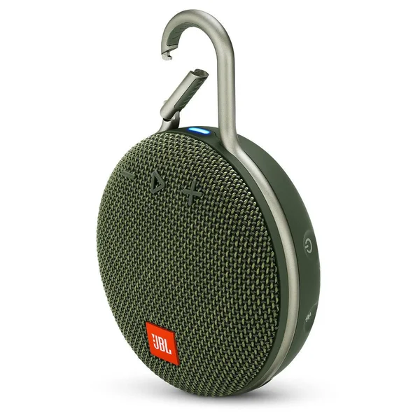 JBL Clip 3 Portable Bluetooth Speaker - Forest Green Refurbished