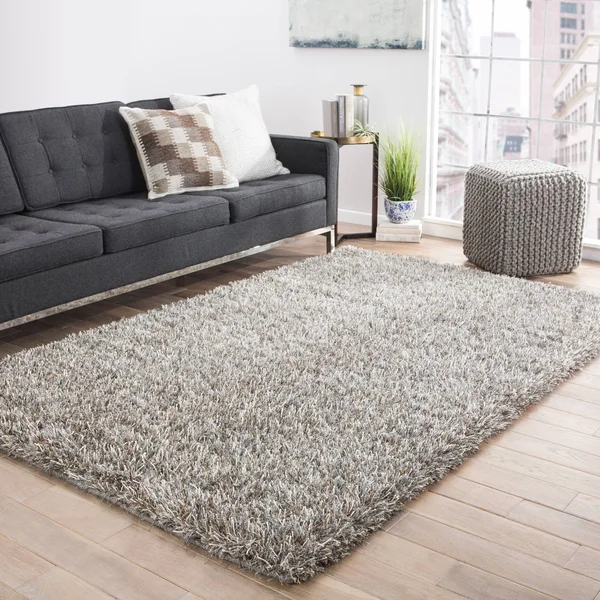 Jrcpl Axel Solid Silver/ Tan Area Rug (5& x 8&)