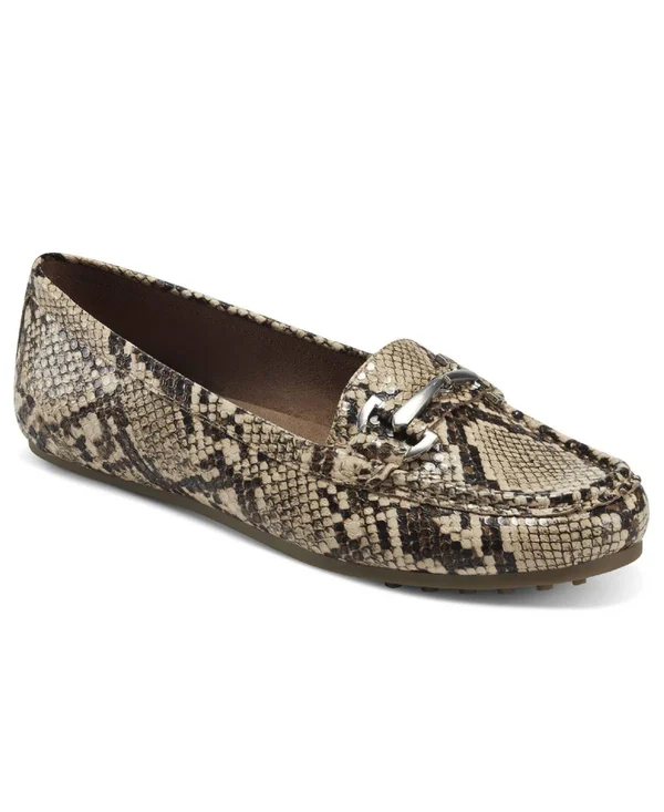Aerosoles Women's Day Drive Loafers - Natural Snake - 7.5M