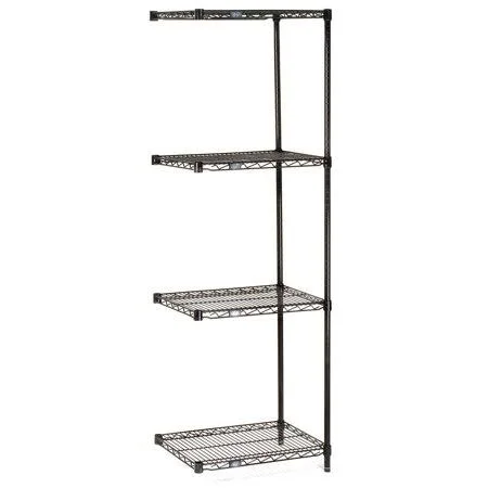 Nexel Black Epoxy Wire Shelving Add-On 60x22W x 18x22D x 74x22H A18607B