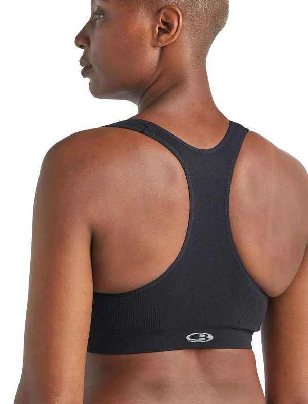 Icebreaker Anatomica Seamless Sport Bra Black Women S