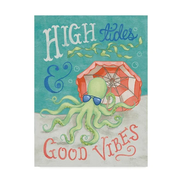 Trademark Fine Art 'Ocean Friends IV' Graphic Art Print on Canvas - Gray