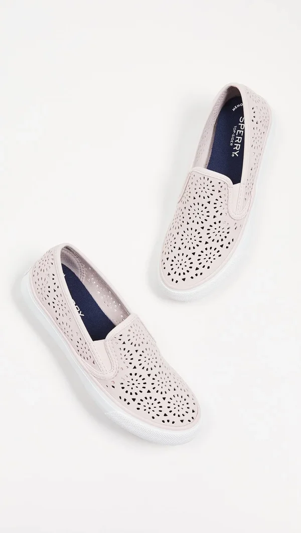 Sperry Seaside Perf (Lilac) Women's Slip on Shoes