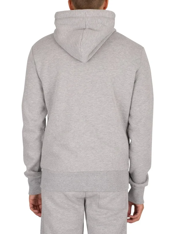 Mens Superdry Orange Label Classic Zip Hoodie - Grey