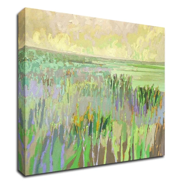 18x22 x 18x22 Lake Shore III by Jane Schmidt Print on Canvas