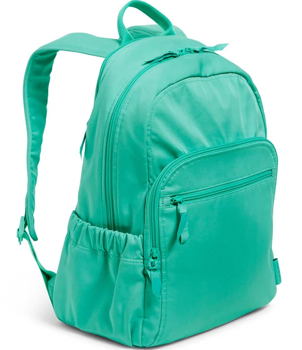 Vera Bradley Campus Backpack - Turquoise Sky-Recycled Cotton