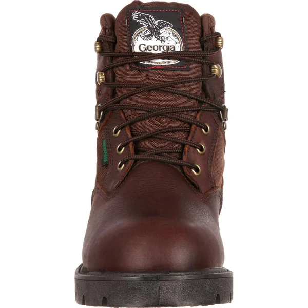 Georgia Boot Men's 6 in. Homeland Waterproof Work Boot - G106, Brown