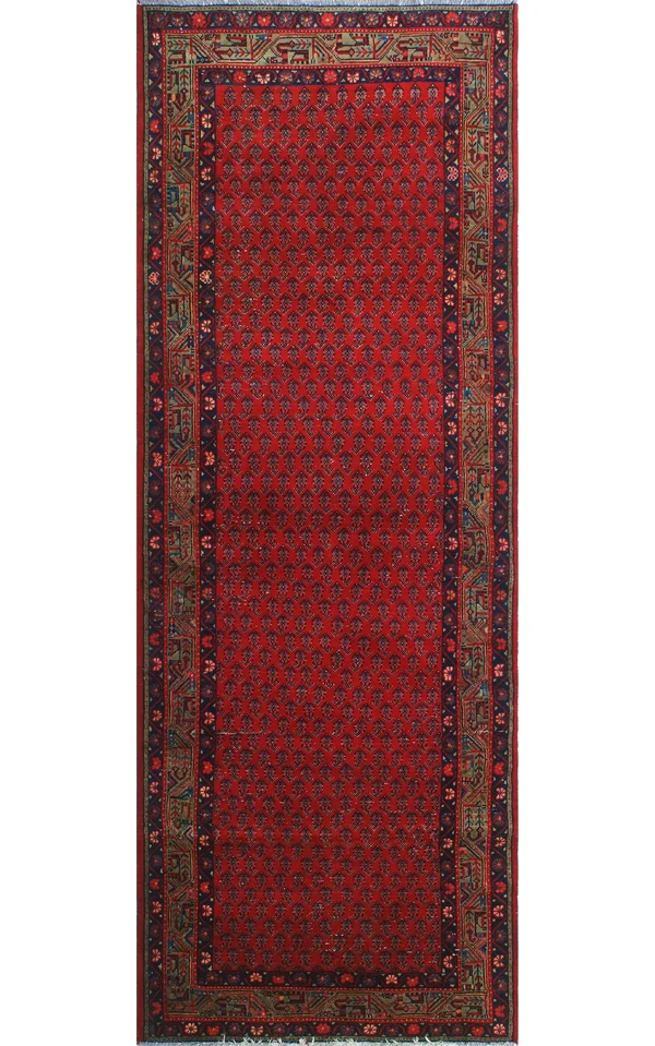 Noori Rug Vintage Joyce Red/Grey Runner - 3&9x22 x 10&5x22