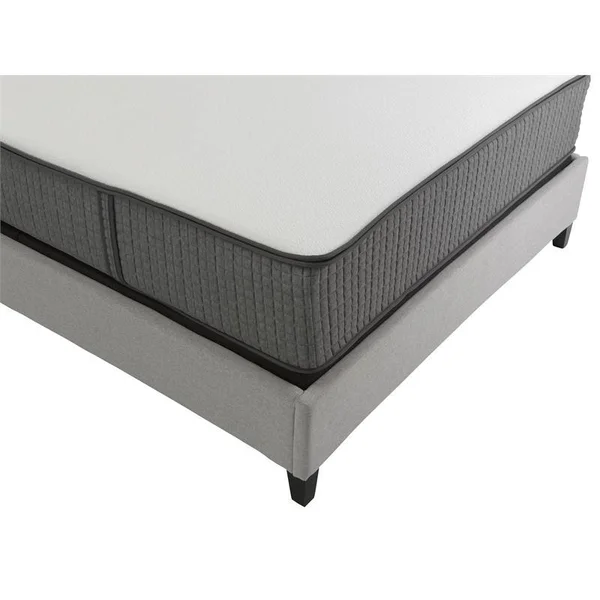 Pemberly Row 12x22 Firm Flippable Queen Memory Foam Mattress in White