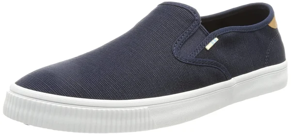 Toms Blue Navy Heritage Canvas Men's Baja Slip-Ons Shoes