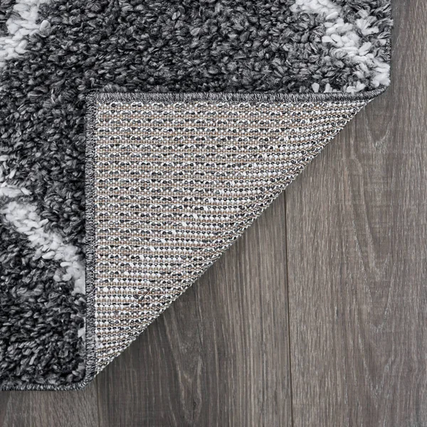 Tayse Soho Shag Benji SOH1101 Gray Area Rug Round 5&3x22 x 5&3x22
