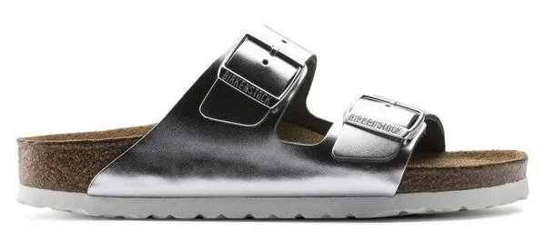 Birkenstock Women's Arizona Sandals - Silver - Size 6, 6.5