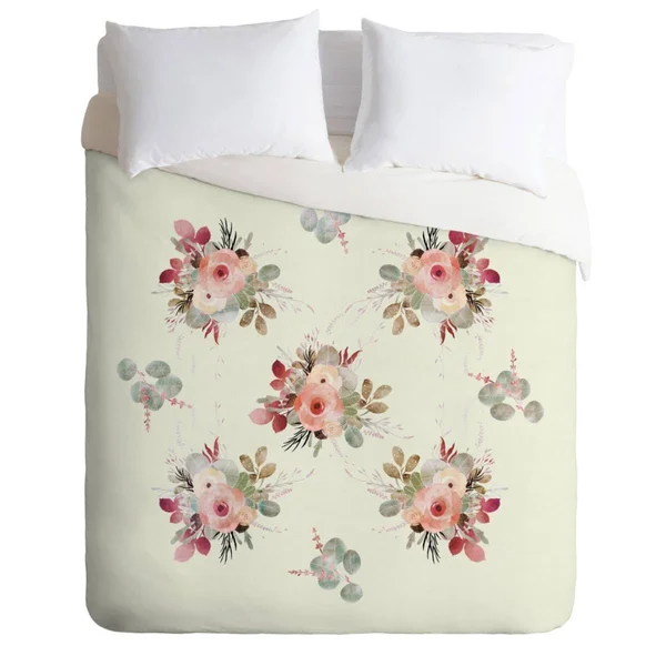Deny Designs Iveta Abolina Rose Tan Queen Duvet Set - Multi