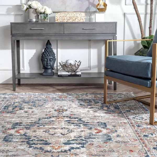 nuLOOM Josephine Winged Cartouche Area Rug - Size: 4& x 6&