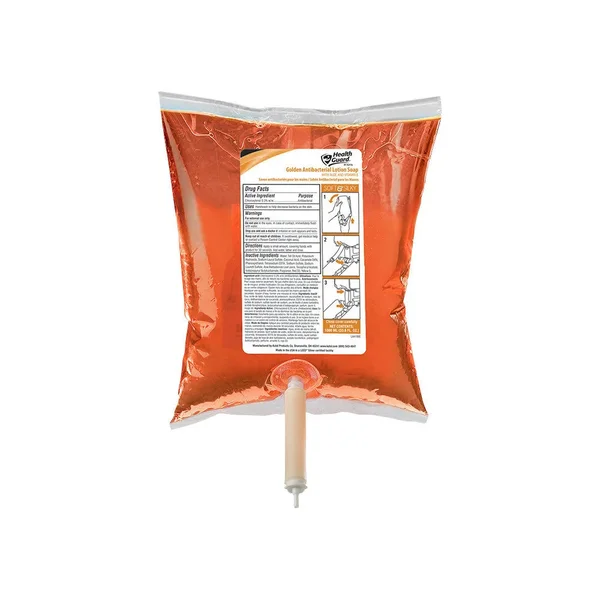 Kutol 6027 Health Guard 1000 ml Boxless Bag-in-Box Golden Antibacterial Hand Soap - 10/Case