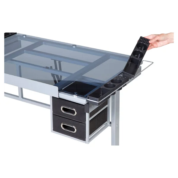 OneSpace 50-CS01 Craft Station, Silver/Blue Glass