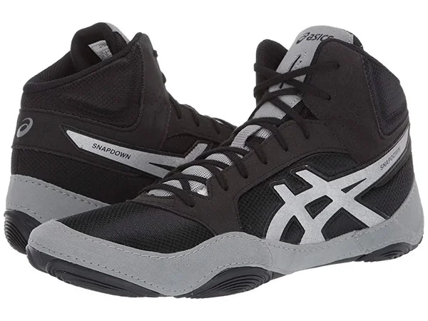 Asics Unisex Snapdown 2 Wrestling Shoes - Black/Silver - 12