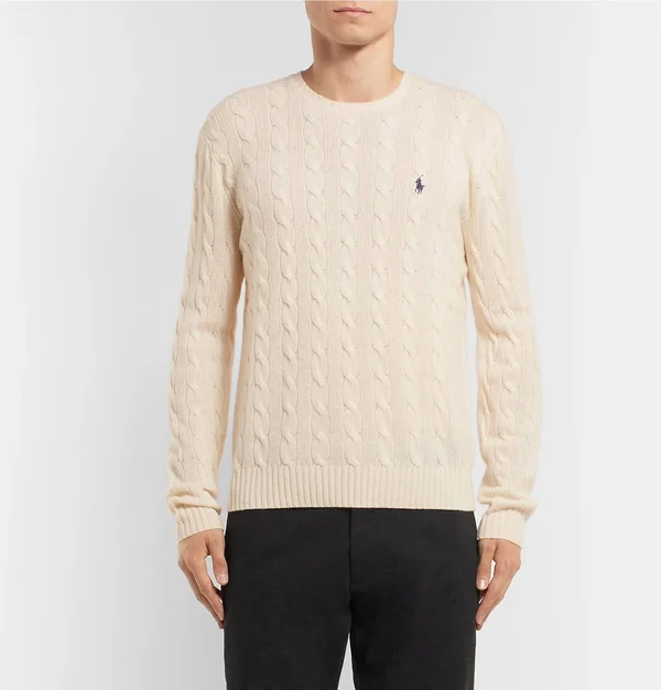 Polo Ralph Lauren Cable Knit Wool and Cashmere Blend Sweater