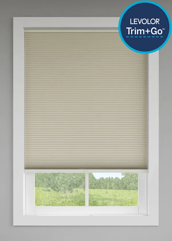 LEVOLOR Trim+Go 48-in x 72-in Sand Room Darkening Cordless Cellular Shade in Brown, LCECLD4807204D