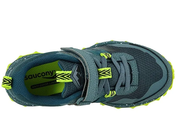 Saucony Peregrine 10 Shield A/C Sneaker Steel, Size 4.5 W Boys Shoes