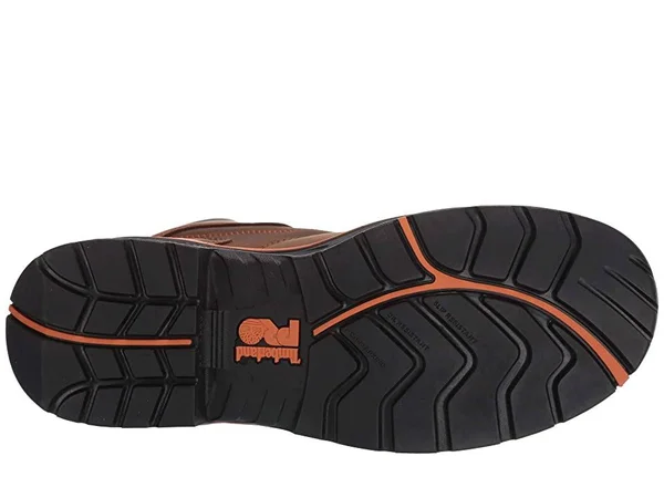 Timberland Pro Men's 6 in. Bosshog Composite Toe Waterproof Work Boot, Brown/Orange