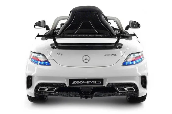 2018 Mercedes SLS AMG 12V Battery Powered Motorized Ride on Toy Car with Built in LCD TV - LED Lights, Leather Seat