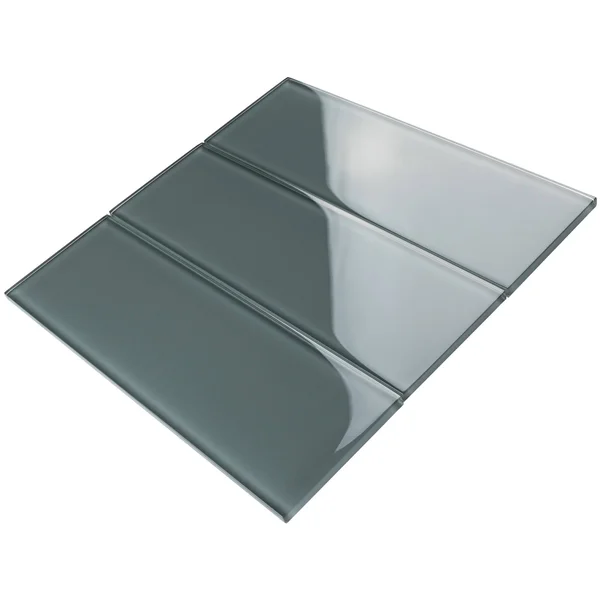 4x22 x 12x22 Beveled Mosaic Sheet Glass Mosaic Subway Tile Supreme Tile Color: Slate