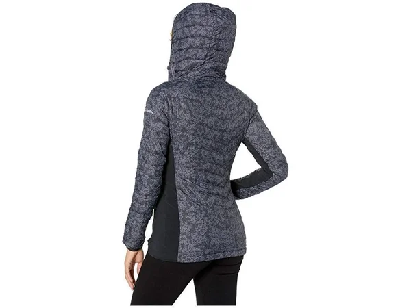Columbia Powder Pass Hooded Jacket Black Edelweiss Print Xs