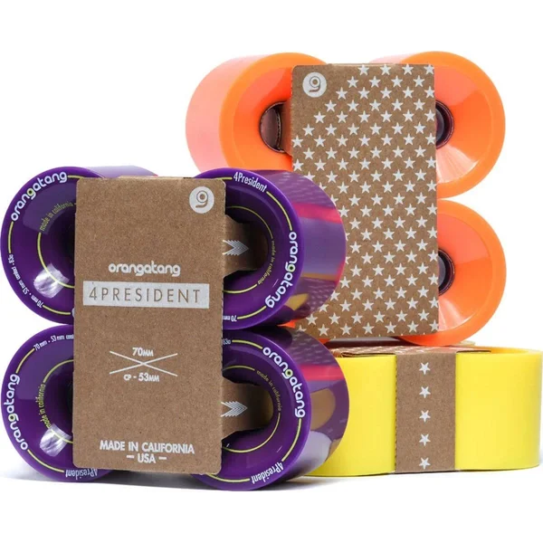 Orangatang Wheels 4 President 70 mm 80A Cruising (Orange - Set of 4)