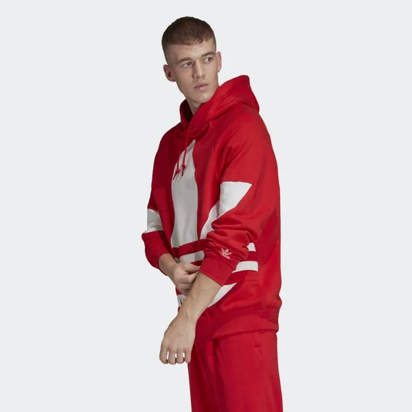 Adidas Men's Originals Big Trefoil Hoodie - Small, Red