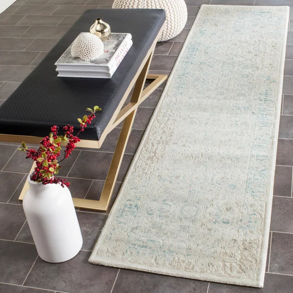 Safavieh Passion PAS405B 2&2x22 x 6&0x22 Runner Turquoise - Ivory Area Rug