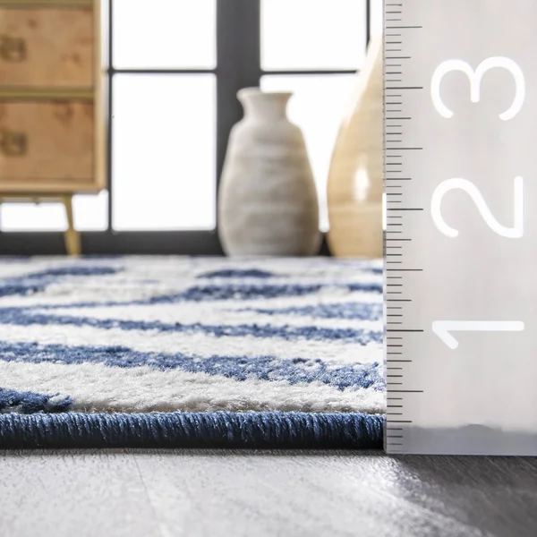nuLOOM Zadie Geometric Area Rug, Blue, 8x10 ft