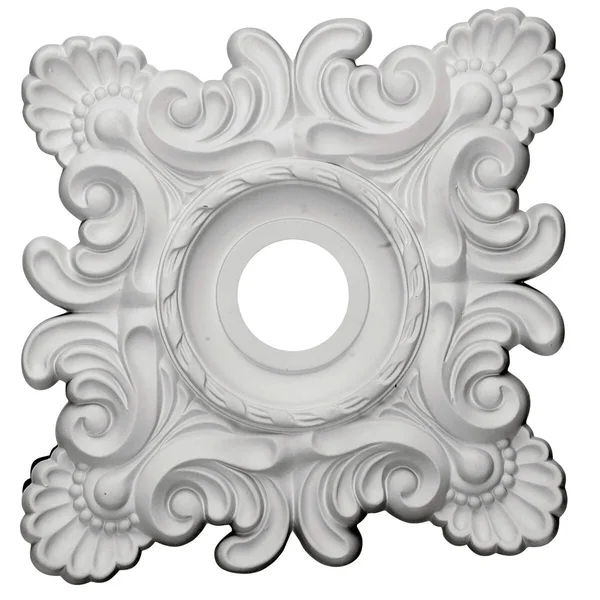 18x22W x 18x22H x 3 1/4x22ID x 1 1/2x22P Crawley Ceiling Medallion (Fits Canopies Up to 6 3/4x22) - Hand-Painted Root Beer Crackl