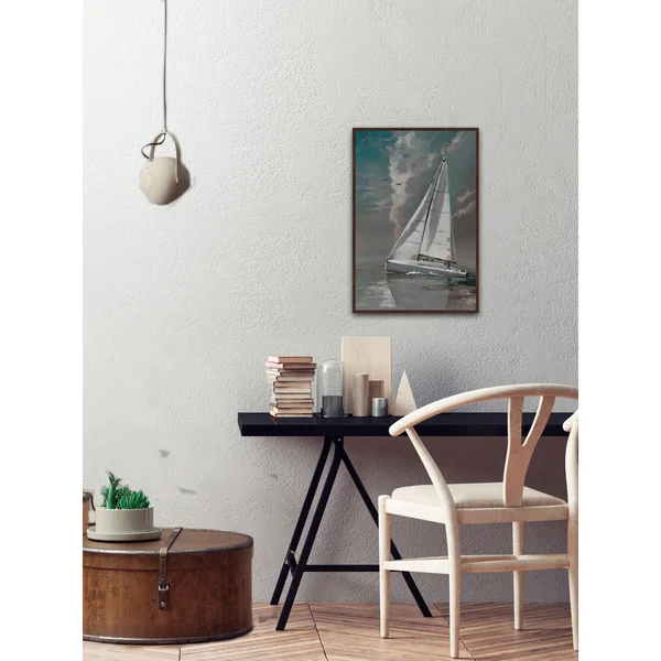 Marmont Hill MH-JULCRT-1430-DWFF-45 45 inch x 30 inch Ready for Anything Frame Gray