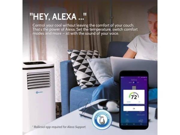 Rollicool 14 - 000 BTU Portable Air Conditioner with Voice Control (100H-20)
