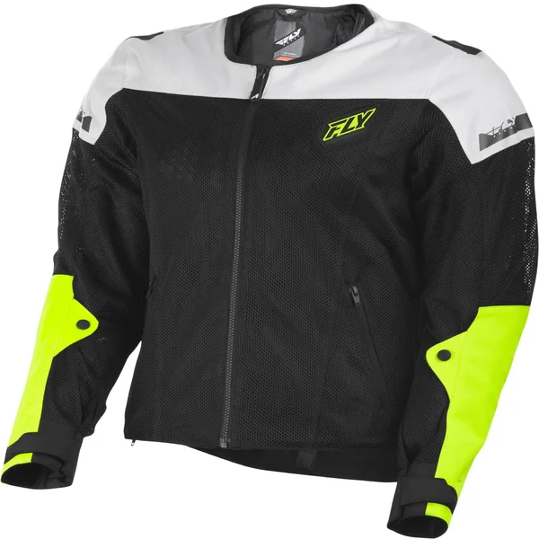 Fly Racing Flux Air Jacket Black/White 2x