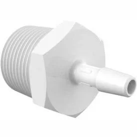 Eldon James - A12-4 HDPE - 3/4-14 NPT to 1/4 Barbed Adapter - High Density Polyethylene (MOQ\x3d200)