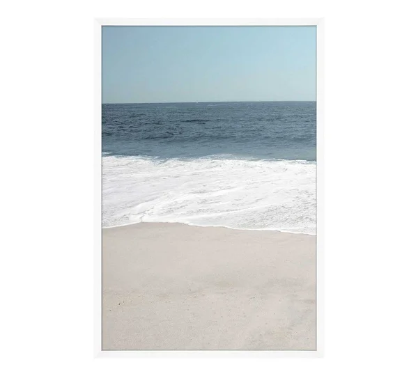 Coastal Diptych Framed Print 1 - Matte White, 30x22Wx44x22H