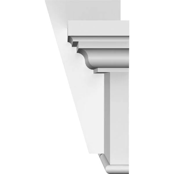 Ekena Millwork CRH07X174BTKF 174x22 Bottom Width x 178x22 Top Width x 7 1/4x22H x 1x22P, Craftsman Crosshead with Bottom Trim w