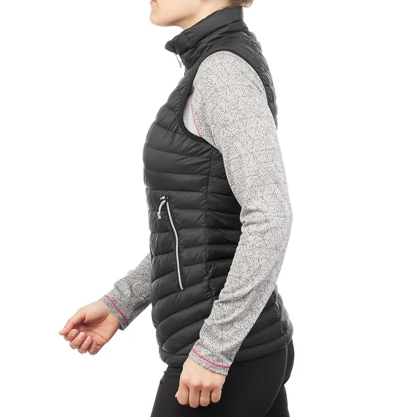 Women's Mountain Backpacking Full Down Vest Black, Xs, 8397279