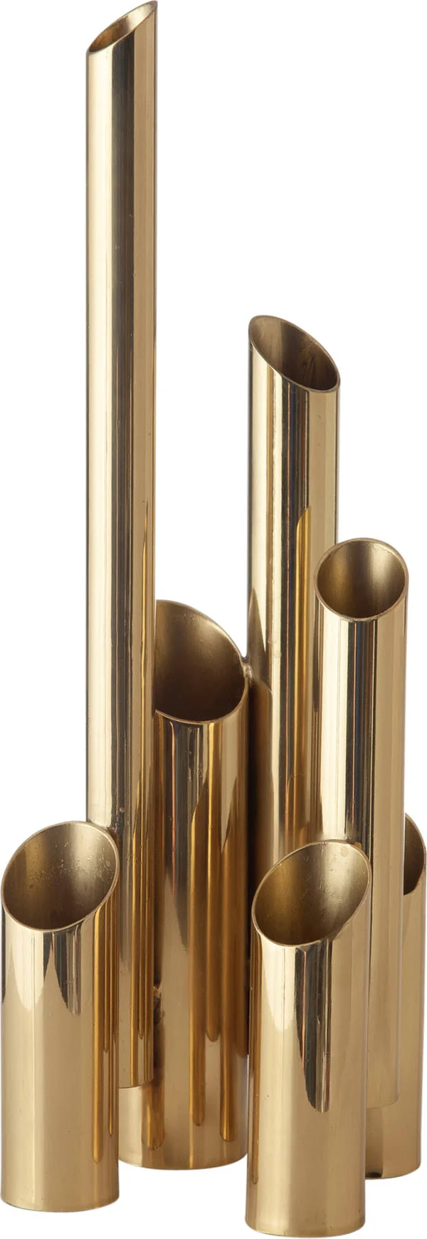 Multi Pipe Vase-Brass-Sm - Global Views 9.92977